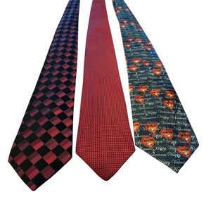 Lot of 3 Men’s Ties Arrow Nautica Keith Daniels 100% Silk